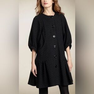 Plenty by Tracy Reese Anthropologie Black Dress Coat